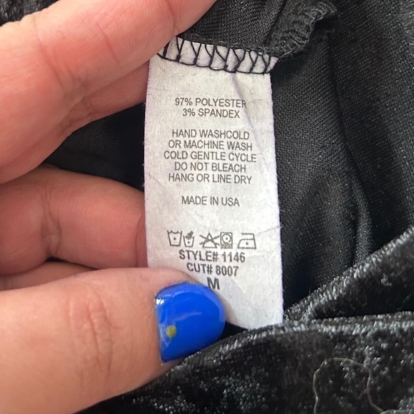 black velvet flare pants y2k bell bottoms festival goth - Picture 3 of 4